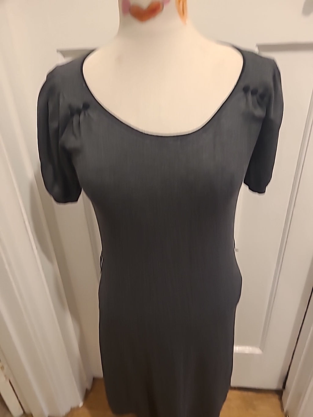 Ladies Marks And Spencer Size 10 Grey With Stretch Dress