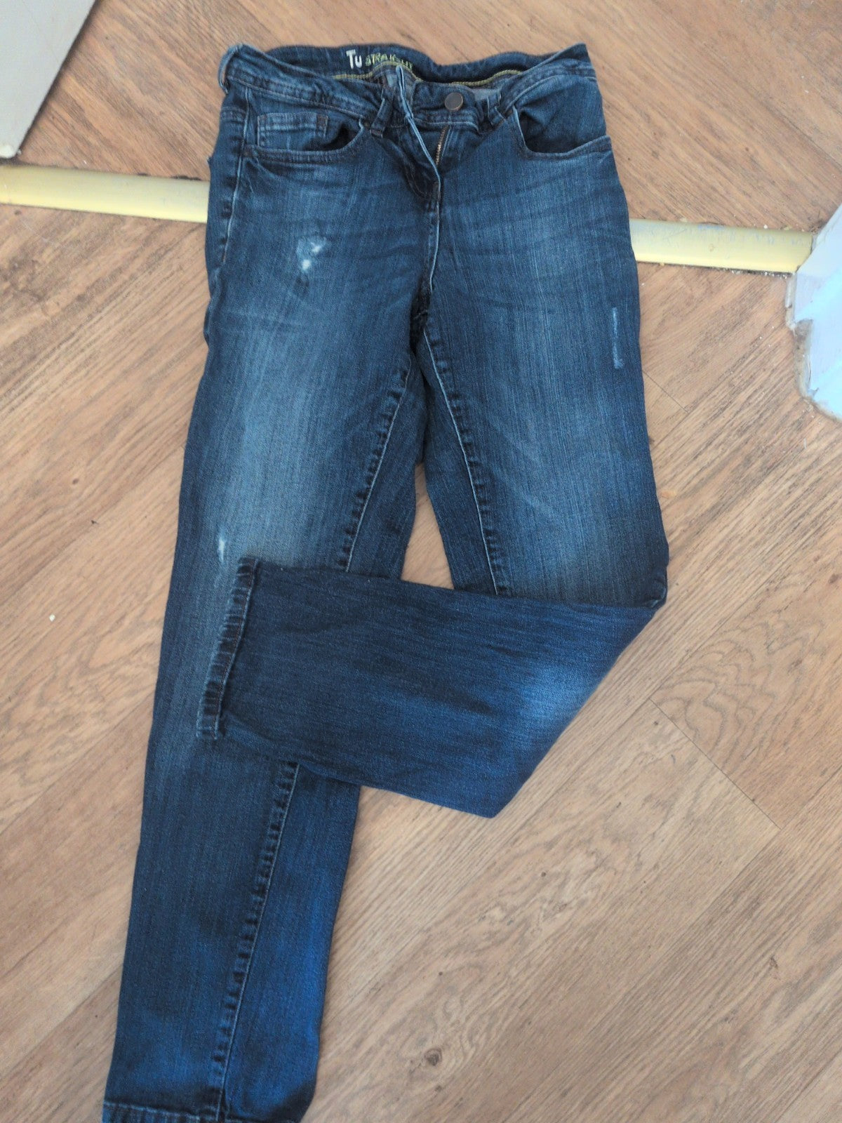 Ladies Tu Size 10short Straight Jeans Blue