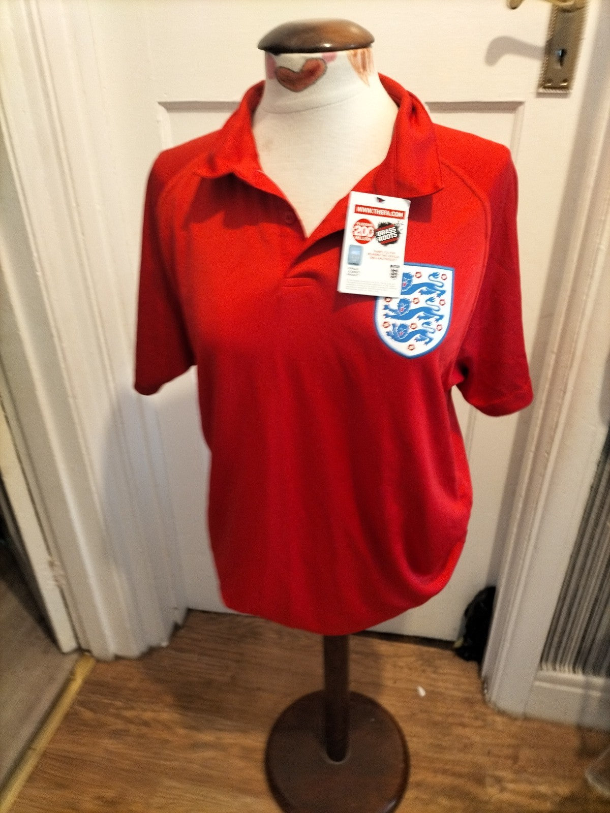 Brand New Mens Size Large Red England Tshirt(Mcleman On Back)