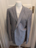 Next 46Long Grey Lined Padded Suit Jacket