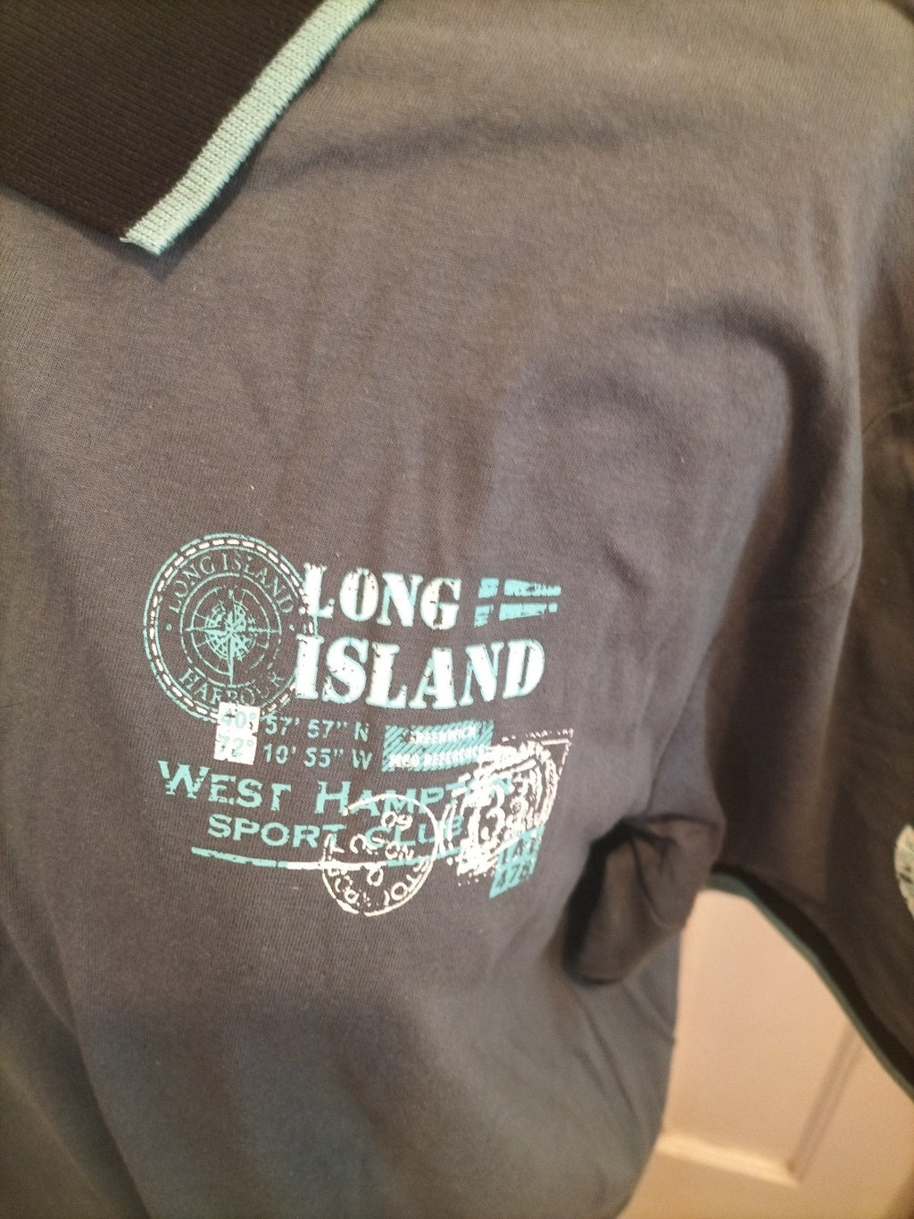 Mens Atlas Size XL Grey "Long Island" Short Sleeved Polo