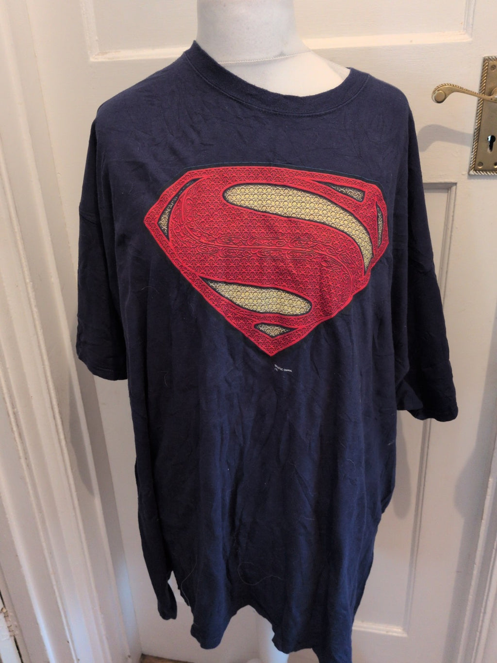 Hanes 3XL Navy Superman Short Sleeve T-shirt