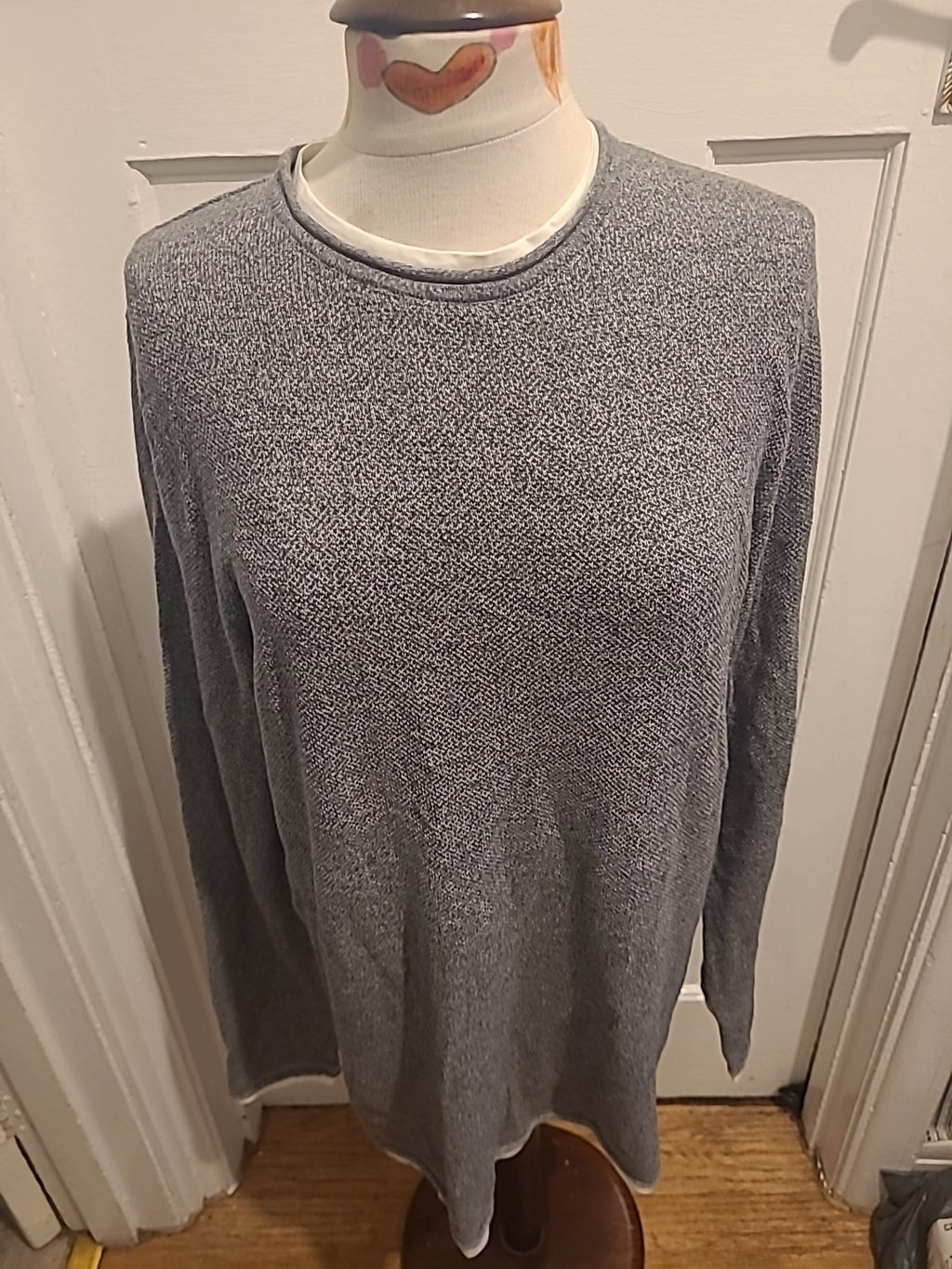 Mens Springfield Size Medium Grey Long Sleeved Pullover Jumper