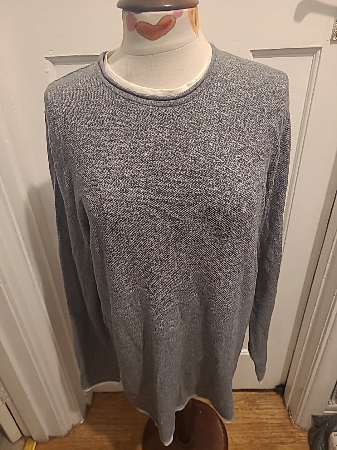 Mens Springfield Size Medium Grey Long Sleeved Pullover Jumper