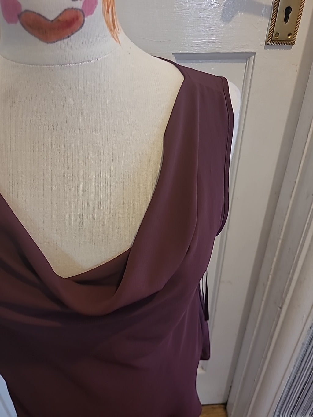 Ladies Papaya Size 14 Brown Sleeveless Blouse