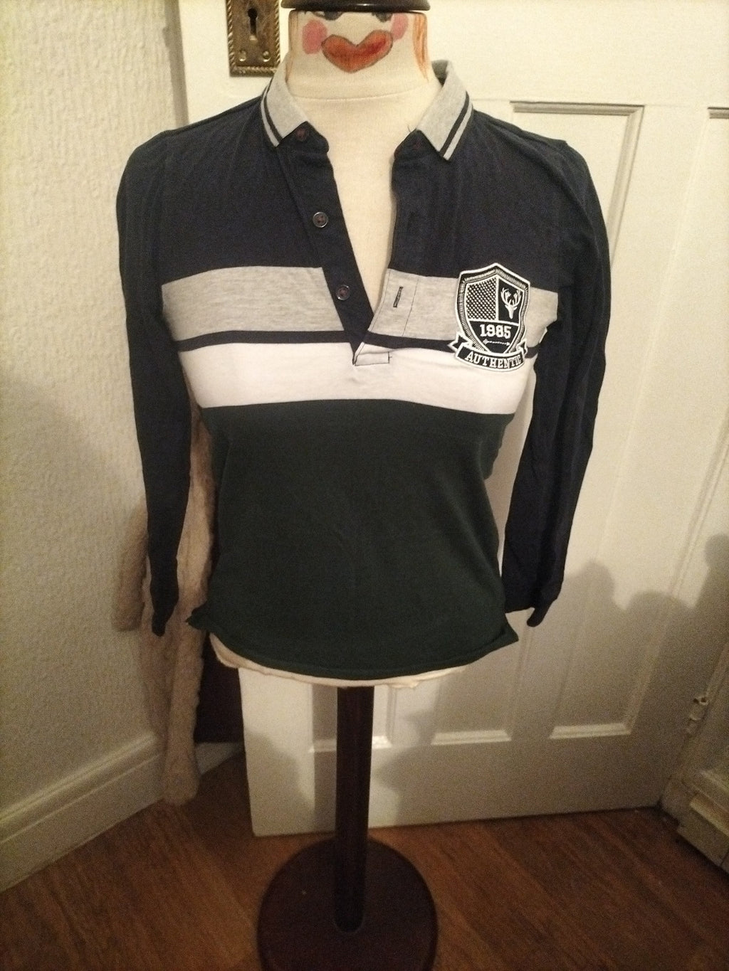 Boys Urban Age 11 Years Black Grey Polo Shirt