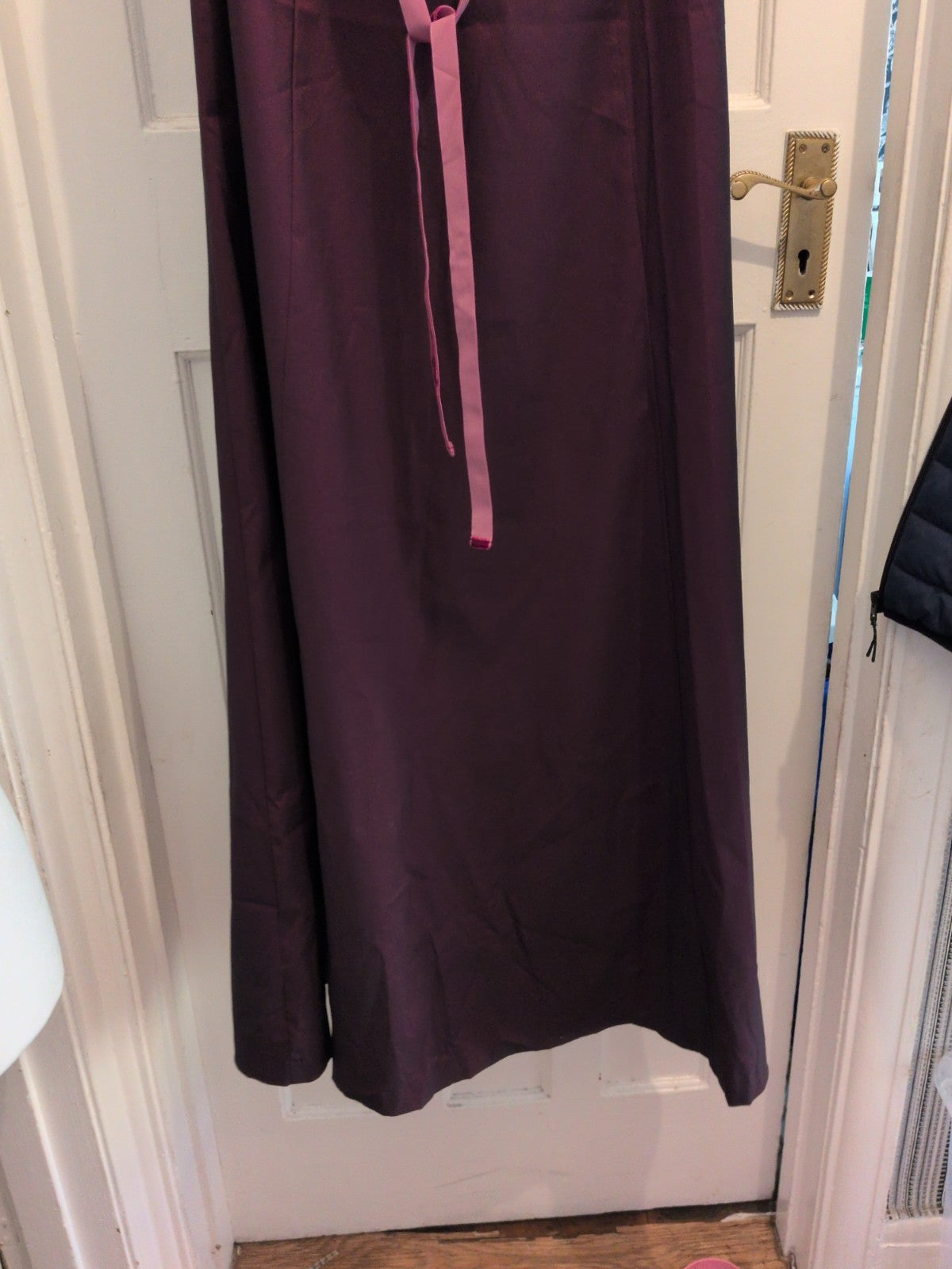 Mexx 14 Deep Purple Sleeveless Strapless Dress With Corset Style Tie Back