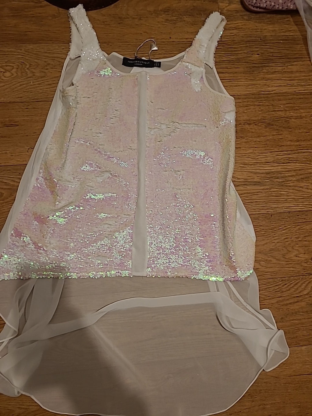 Brand New Ladies Forever Unique Size 8 Sequin Sleeveless Lined Dress