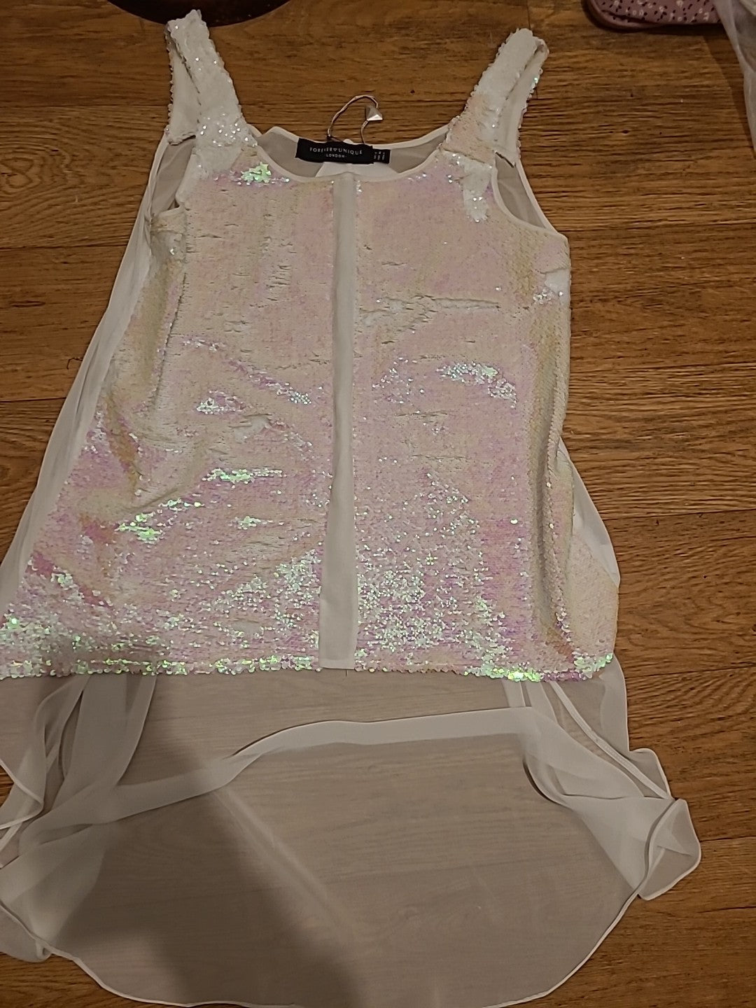 Brand New Ladies Forever Unique Size 8 Sequin Sleeveless Lined Dress