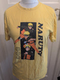 Naruto Large Yellow Print Short Sleeve T-shirt