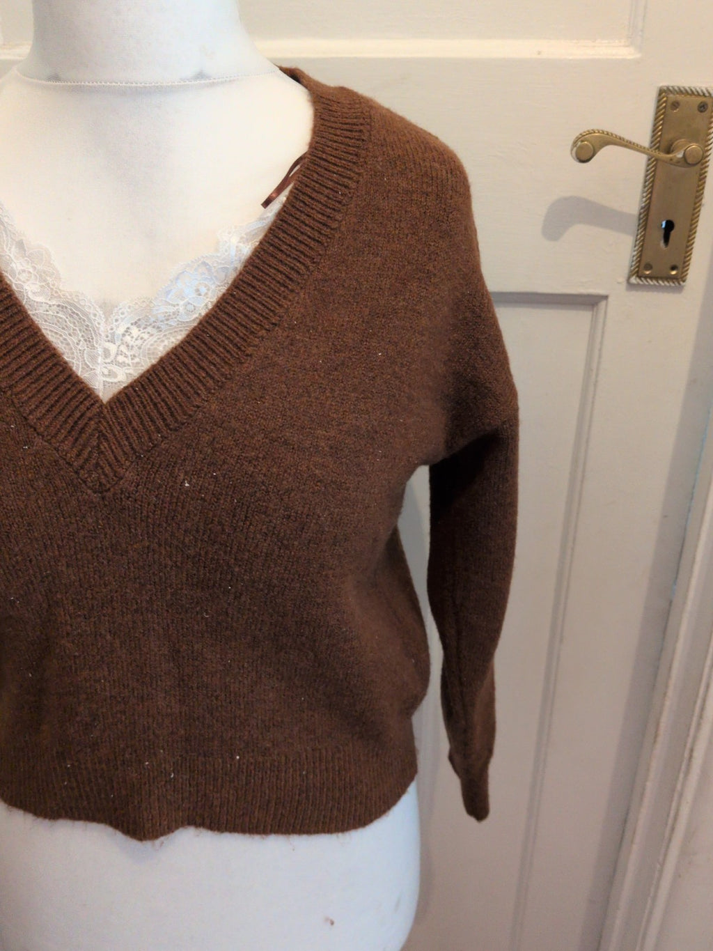 River Island Small Brown Pullover Jumper Ladies