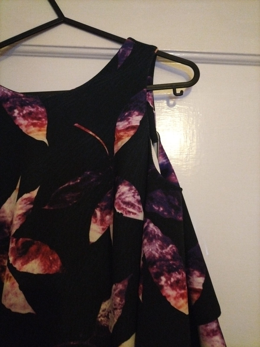 Ladies Ad Lib Size 8 Black Floral Long Dress