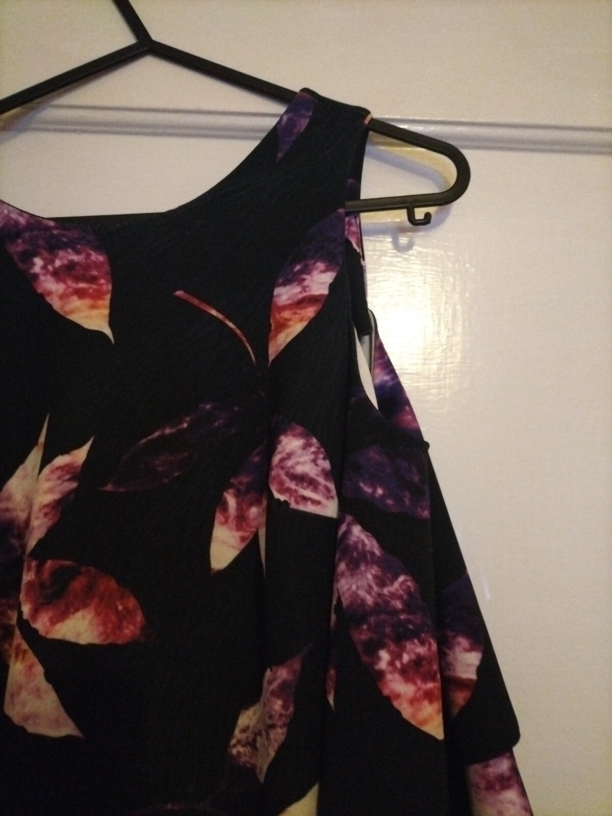 Ladies Ad Lib Size 8 Black Floral Long Dress