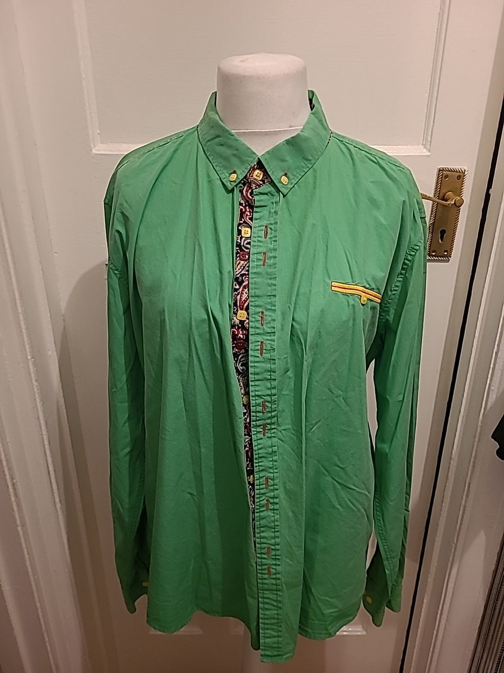 Mens Coofandy Size 2XL Green Long Sleeved Shirt