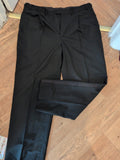 Mens Armando 38W 29L Black Smart Trousers