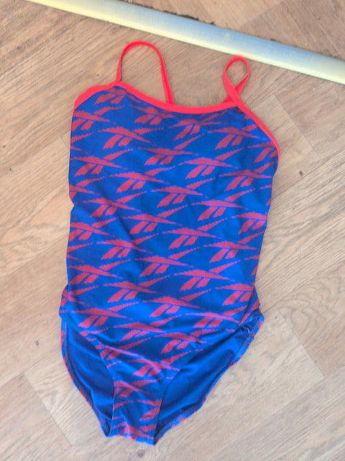 12-14 Blue And Red Padded Swimming Costume
