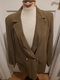 Ladies Primark Size 14 Brown Karki Padded Blazer