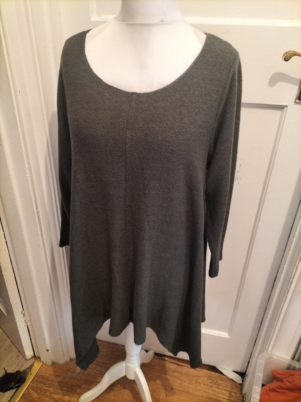 Yours 18 Dark Green Waterfall Pullover Jumper