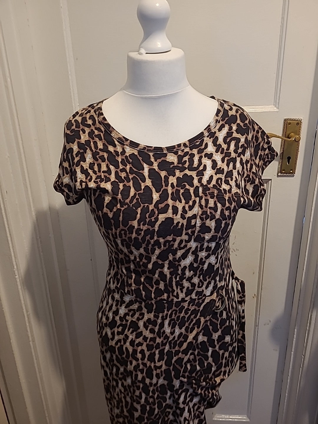 Ladies Next Size 8 Animal Print Style Sleeveless Dress