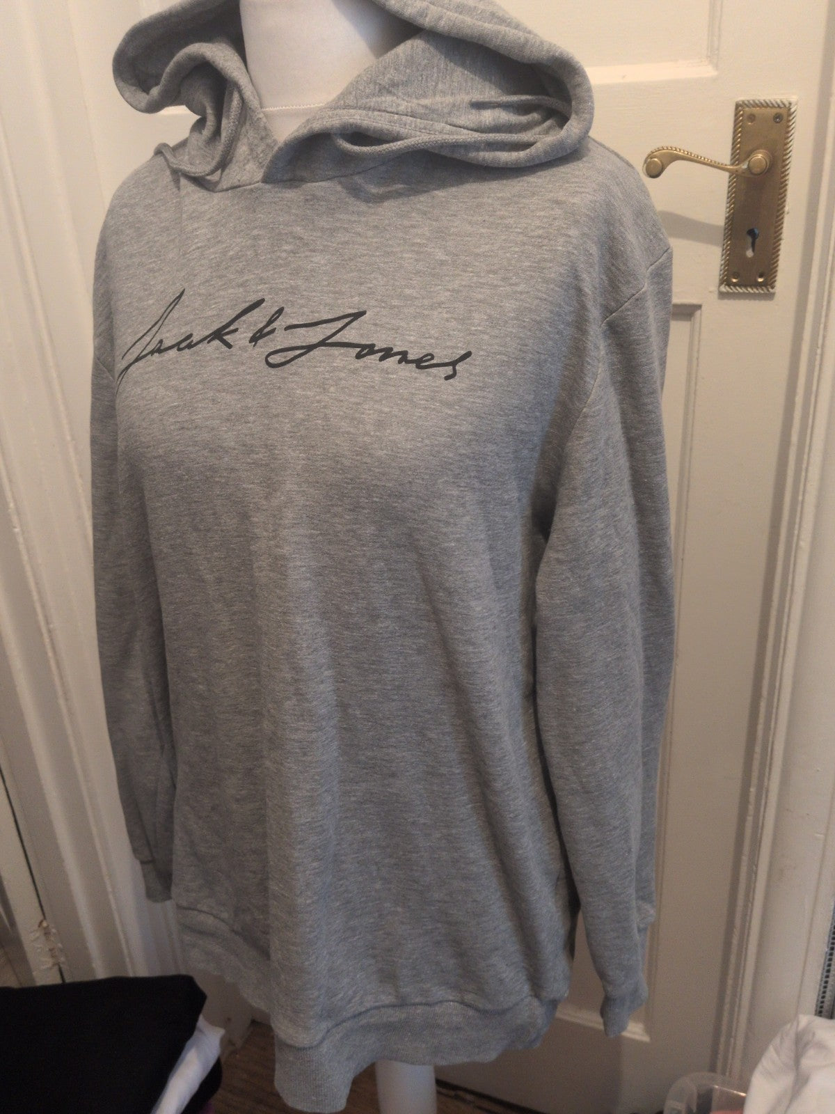 Jack & Jones 2XL Grey Print Pullover Hoodie