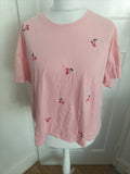 Ladies Size 2XL Pink Cherry Short Sleeved Tshirt