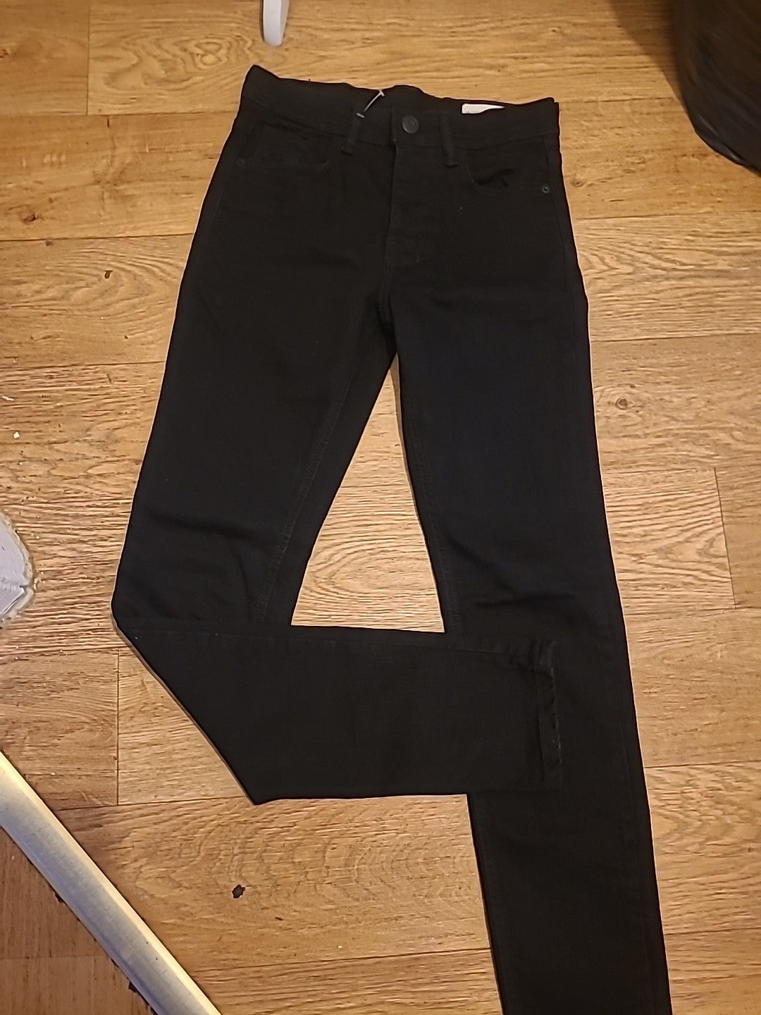 Mens Denim&Co Size 28x32 Black Slim Denim Jeans
