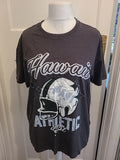Mens Divided Size Large Black And Blue Printed Short Sleeved Tshirt