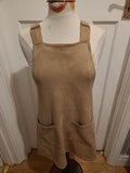 Ladies Select Size 10 Brown Suede Sleeveless Short Dress