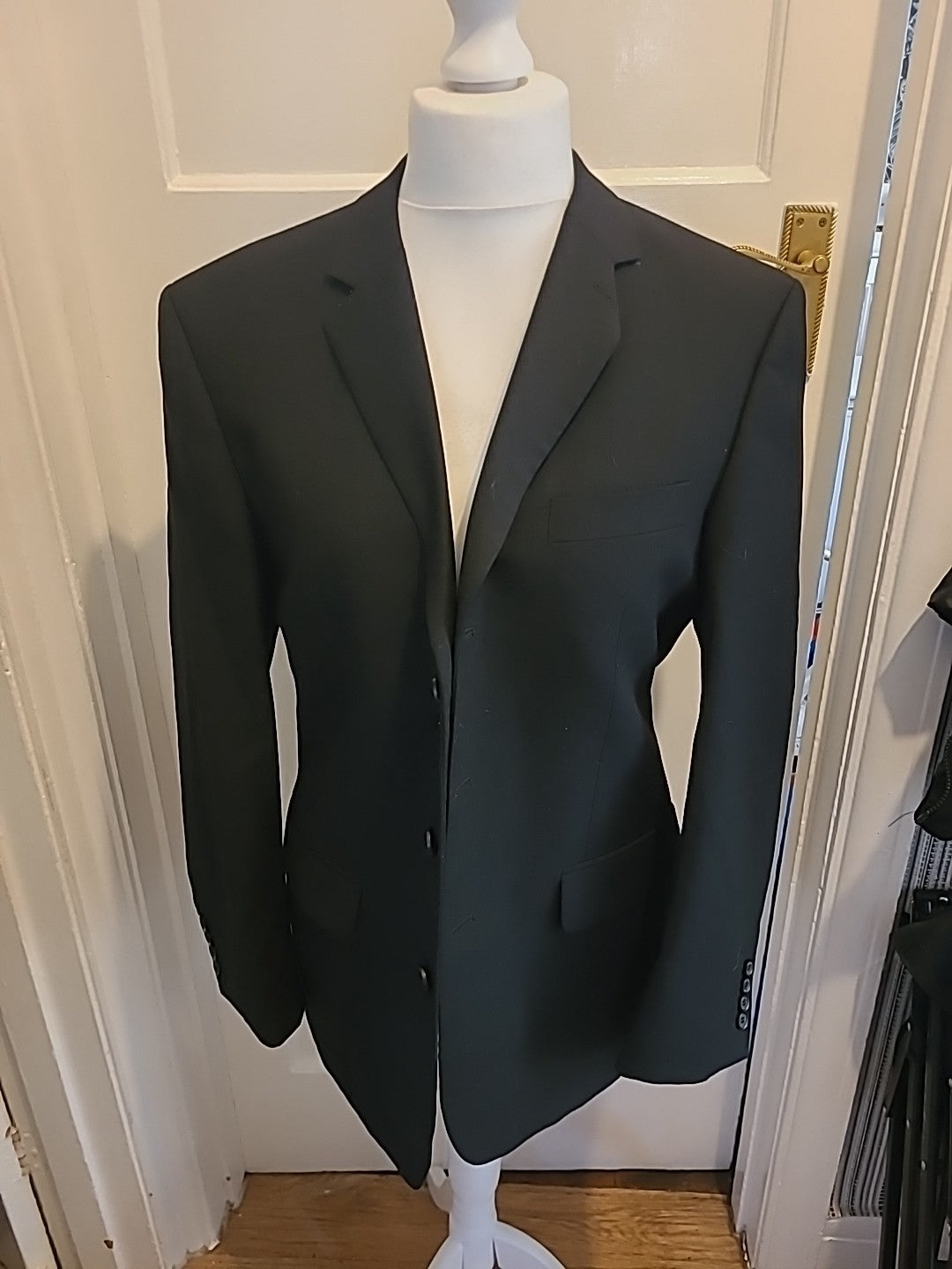 Mens Bhs Size 40R Black Lined Padded Jacket