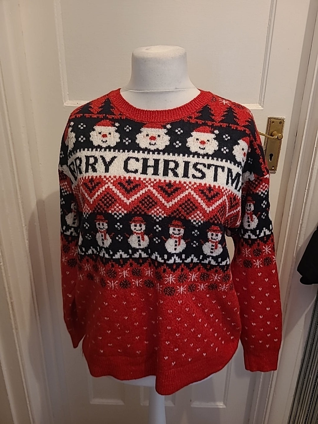 Mens Nutmeg Size Large Christmas Pullover Jumper