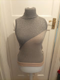 Ladies River Island Size 10 Silver Shimmer Sleeveless Top