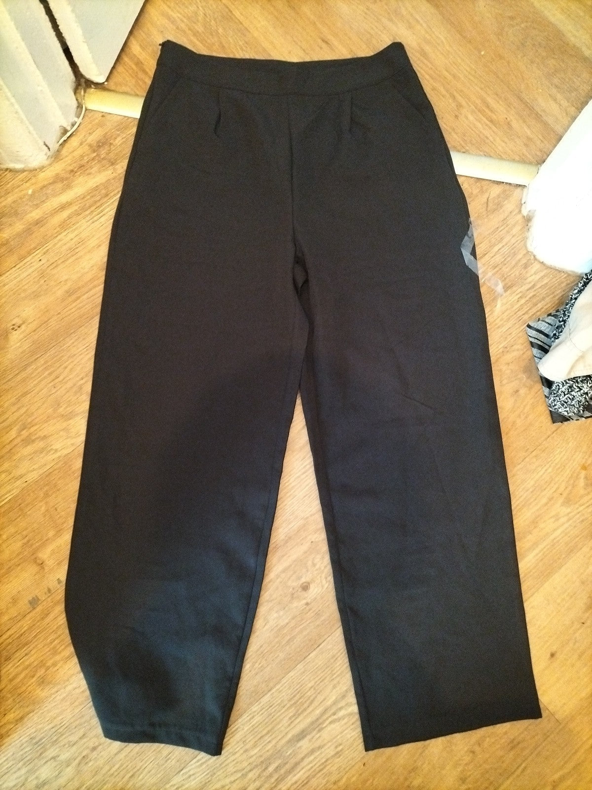 Ladies XL Black Smart Trousers Straight Leg