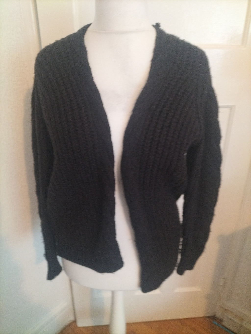 Ladies Primark Size 10-12 Black Knitted Cardigan