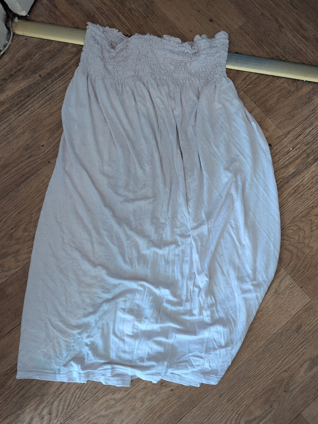 Large White Bubblehem Elasticated Sleeveless Strapless Dress