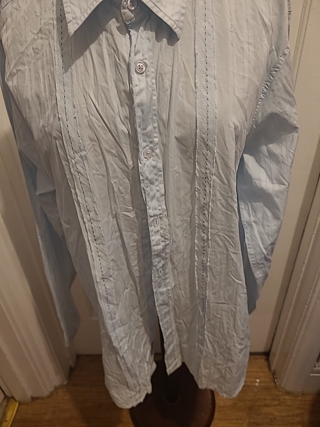 Mens Guess Cintage Size XL Pale Blue Long Sleeved Shirt