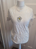 Groovy Chick 6 White Print Short Sleeve T-shirt