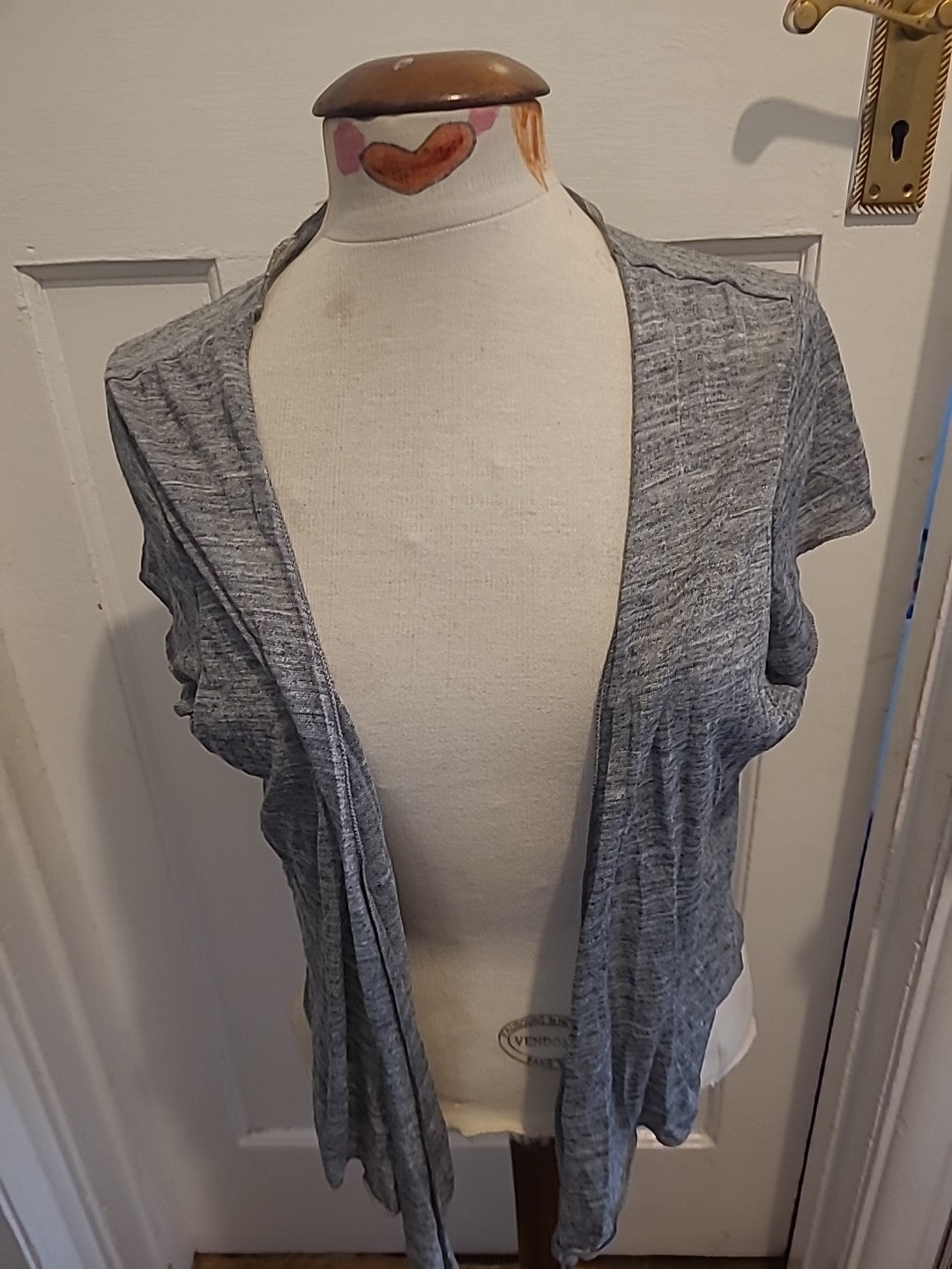 Ladies Per Una Size 20 Grey Self Tie Cardigan