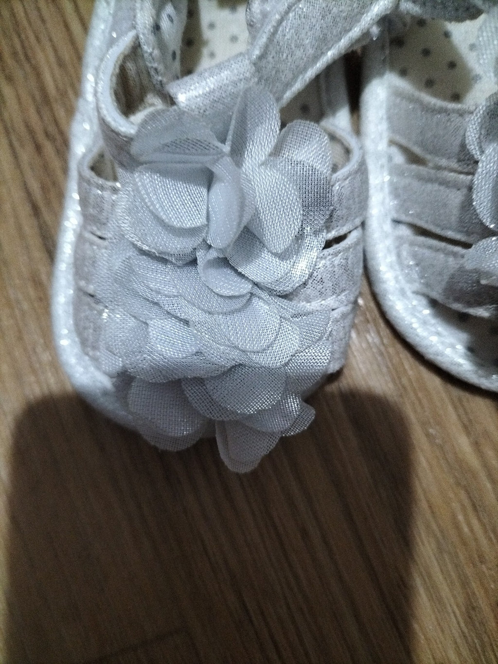 Baby Girls 3-6 Months White Frilly Soft Shoes