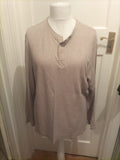 Mens Primark Size Beige Mocha Long Sleeved Tshirt