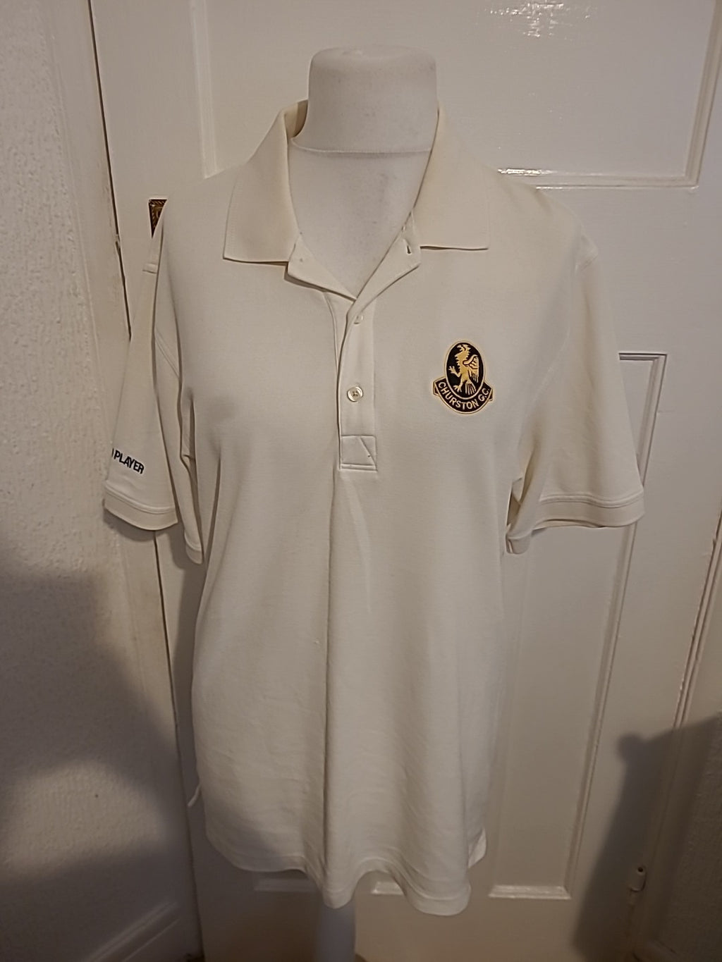 Mens Size Large White Churston Golf Club Polo