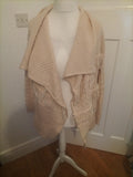 Ladies H&M Size Large Beige Knit Cardigan Heavy