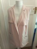 Primark 14 Pale Pink Sleeveless Blazer