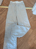 Medium Grey Elasticated Joggers White Waistband