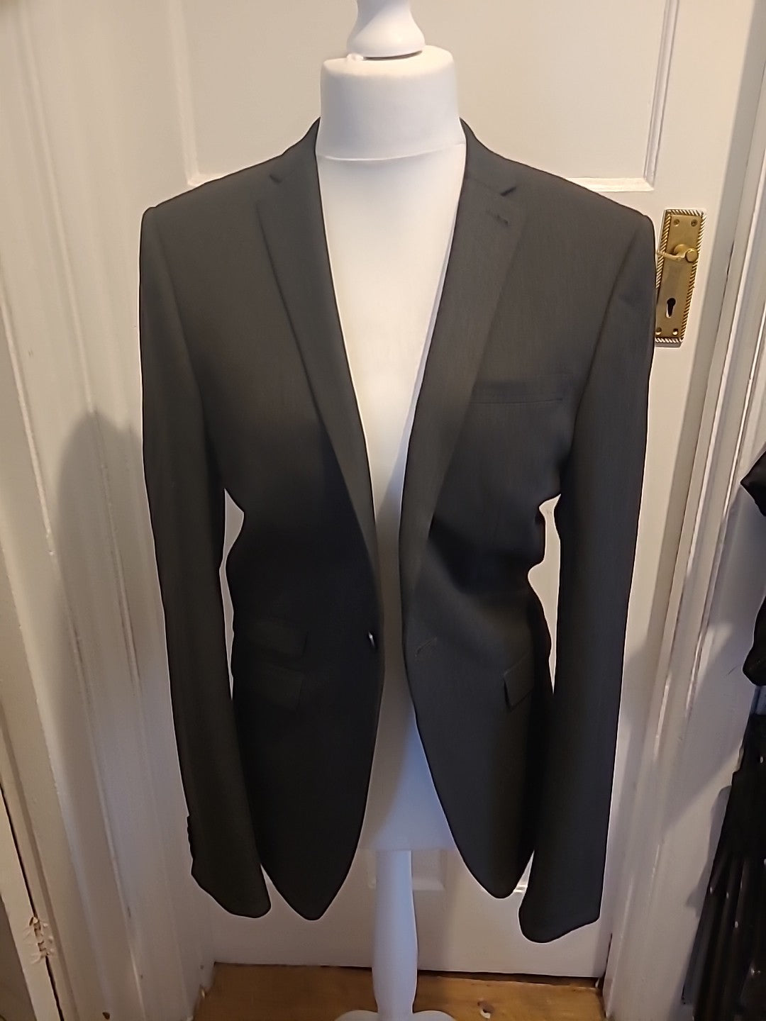 Mens Next Size 38L Greyish Charcoal Lined Padded Blazer