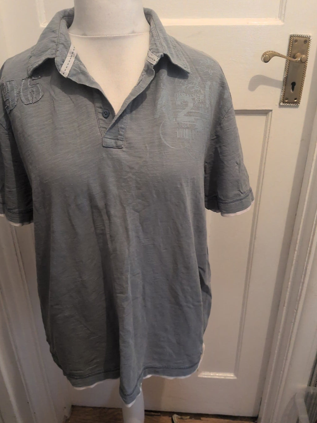 Tu XL Grey Short Sleeve Polo