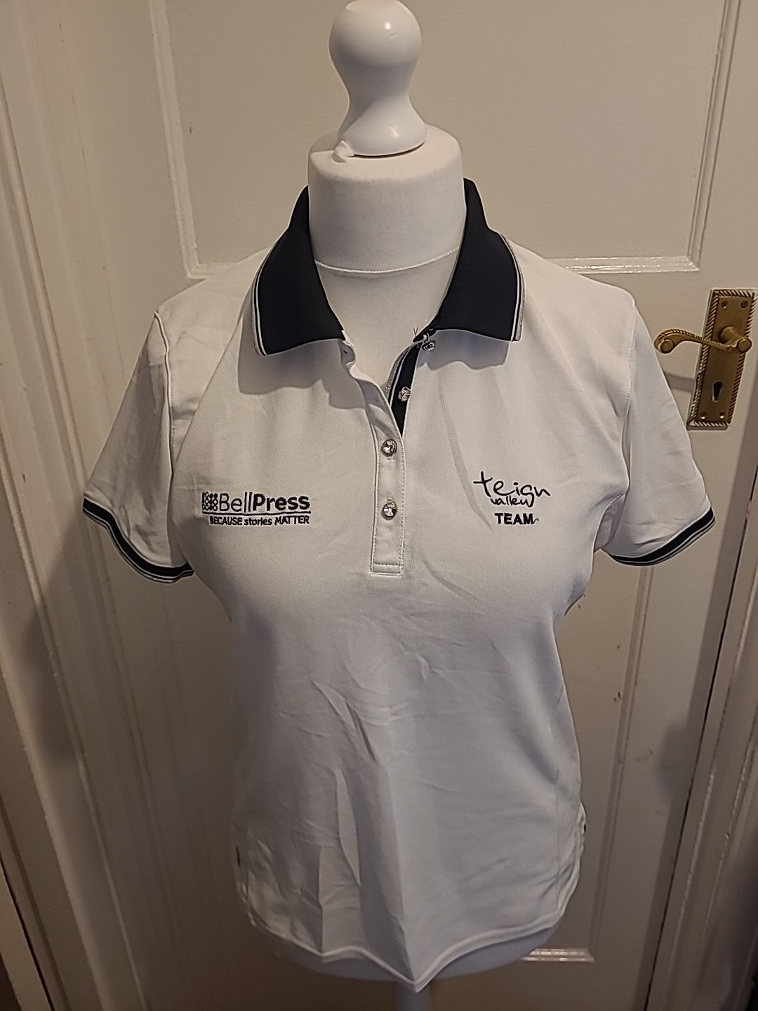 Mens Glenmuir Size Large White "Teign Valley" Polo