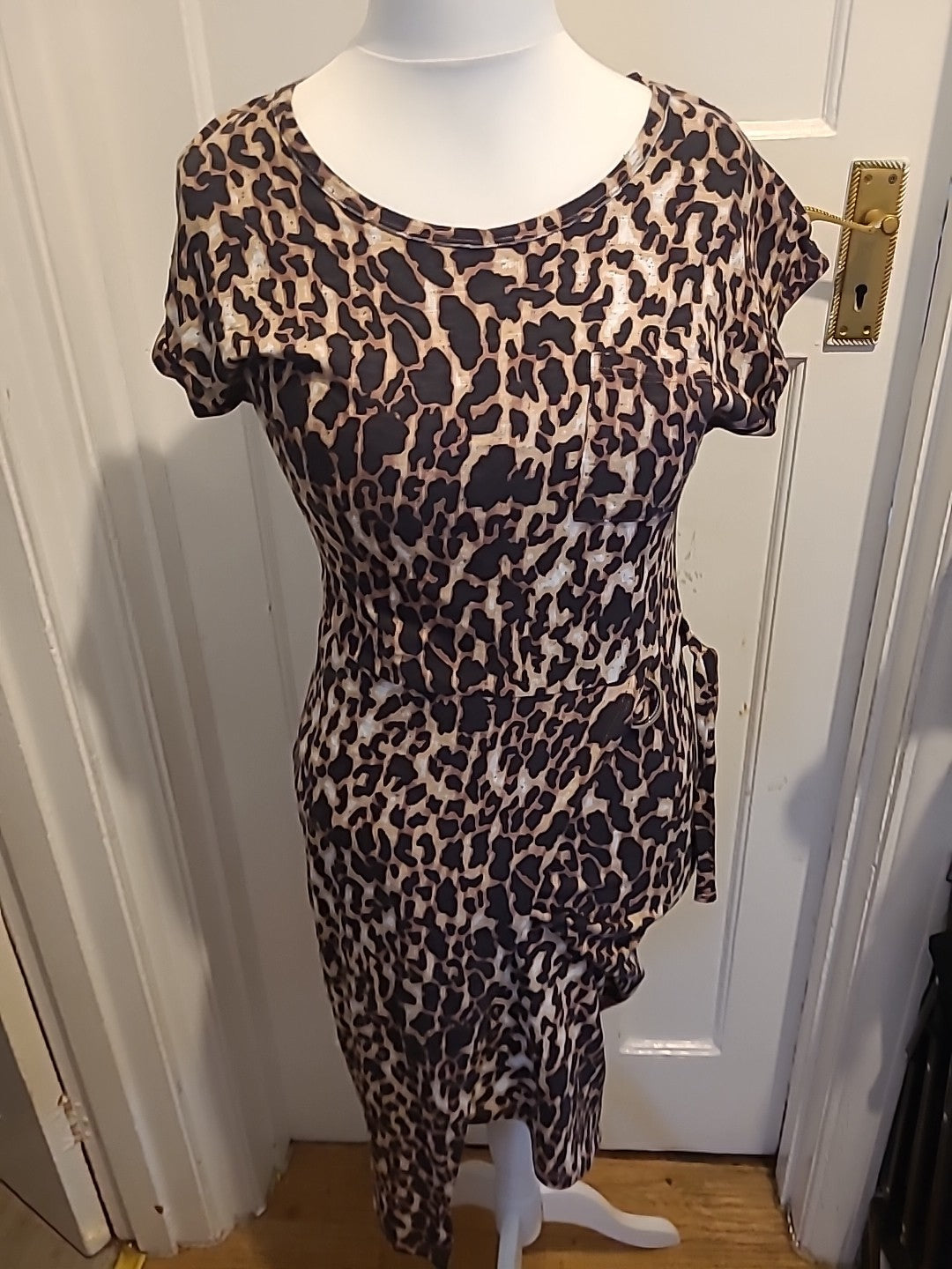 Ladies Next Size 8 Animal Print Style Sleeveless Dress