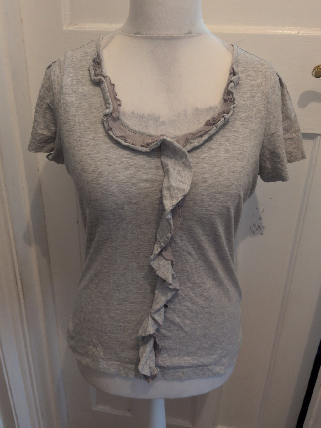 Marks And Spencer 12 Grey Marl Short Sleeve T-shirt