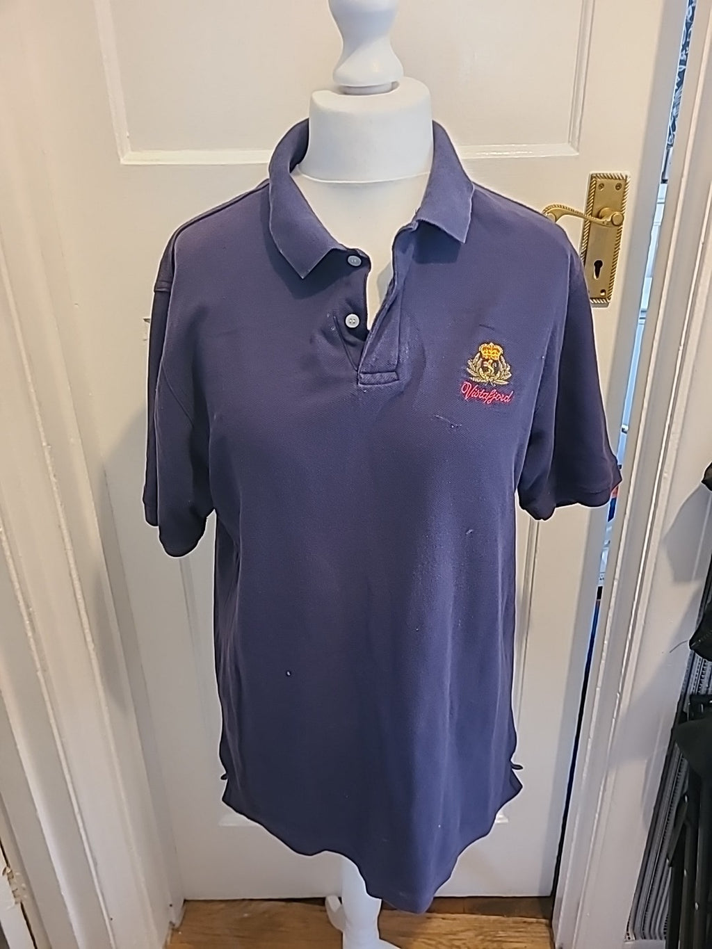 Mens Gear Size Large Navy Short Sleeved Polo