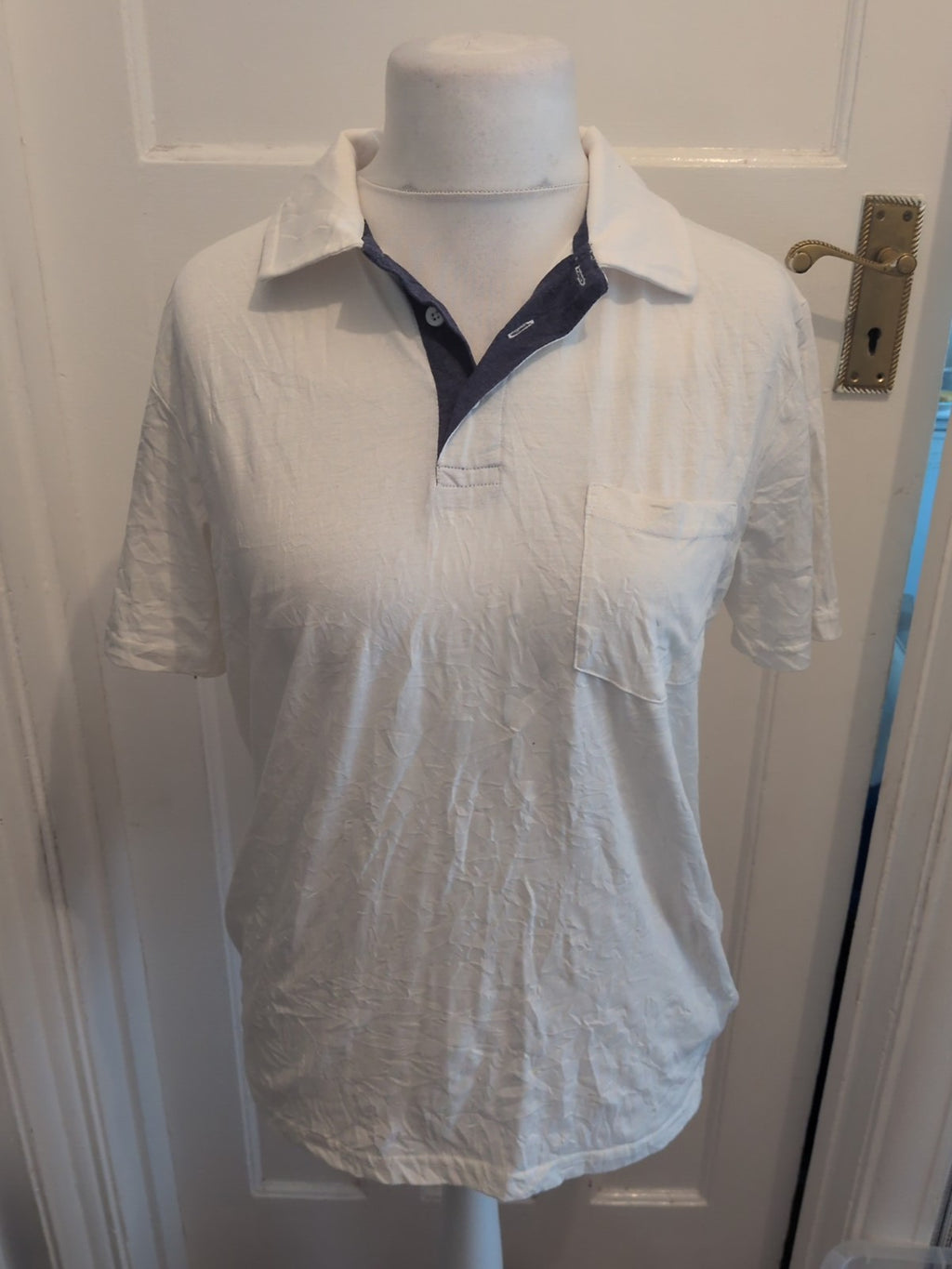Atlas For Men Small White Short Sleeve Polo